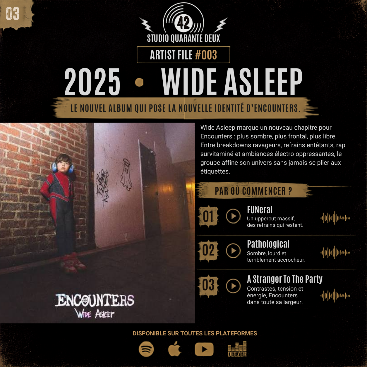 Visuel album Wide Asleep 2025 d'Encounters