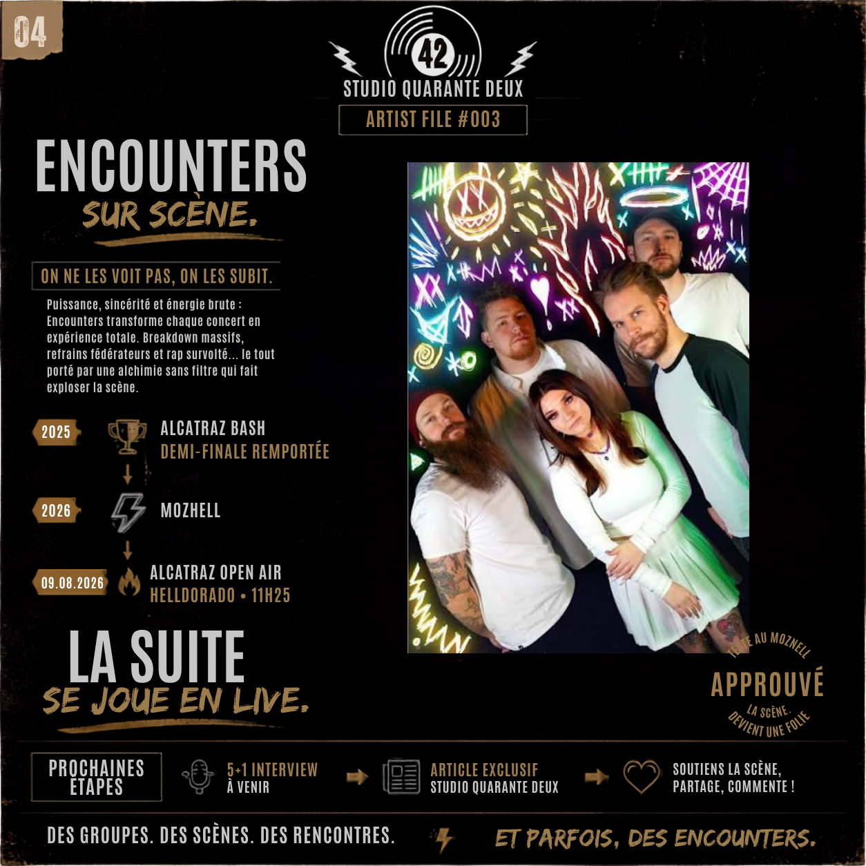 Visuel Encounters sur scène