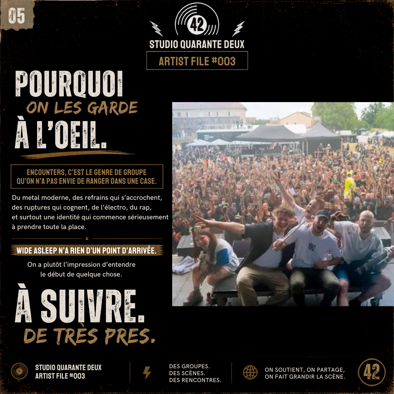 Visuel Encounters - Pourquoi on les garde à l'œil